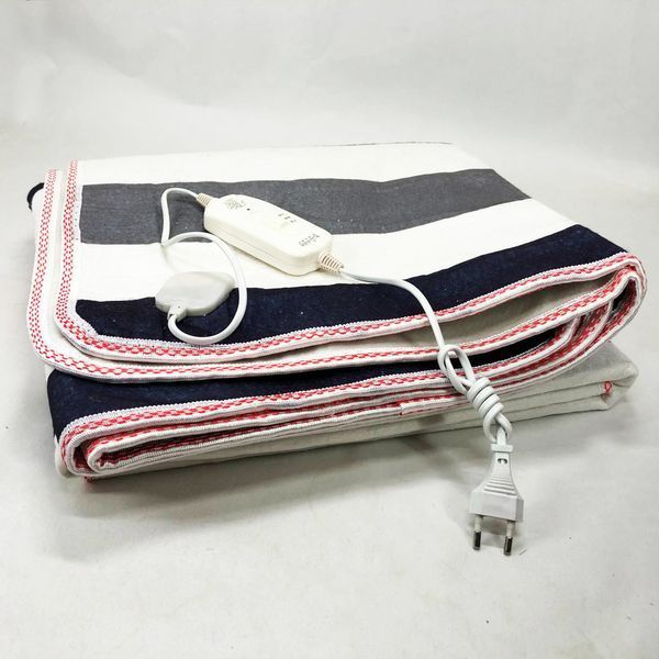 Електропростирадло електричне простирадло з підігрівом Electric Blanket 170х150см смужка 517062 фото