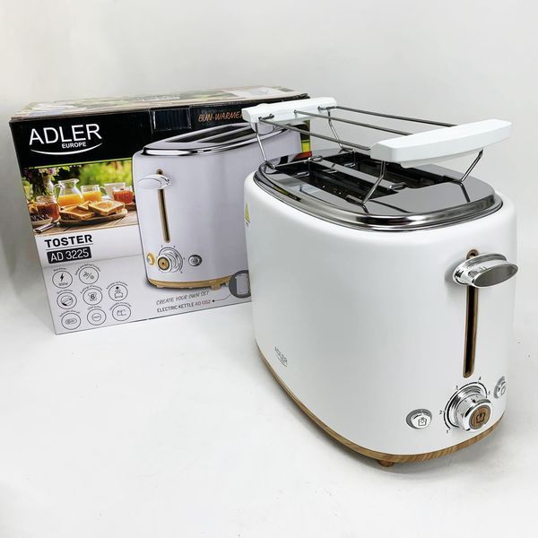 Тостер з решіткою для булочок Adler AD 3225, 6 рівнів обсмажування 950Вт 752642 фото