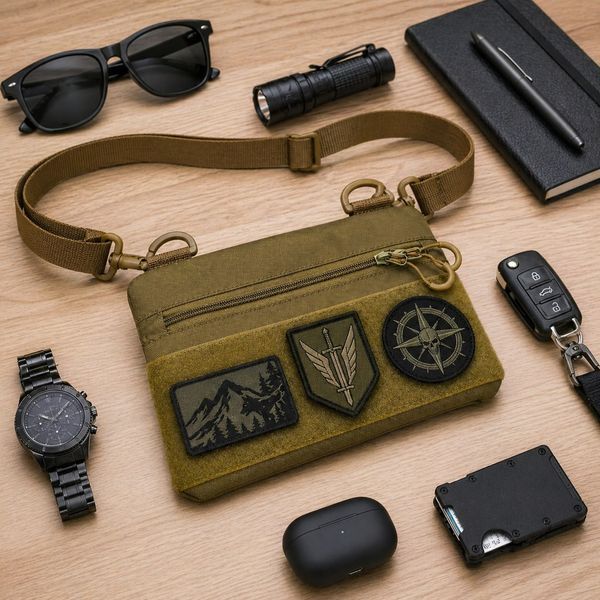 Сумка для патчей - через плечо мужская женская, водонепроницаемая Cordura 825385 фото