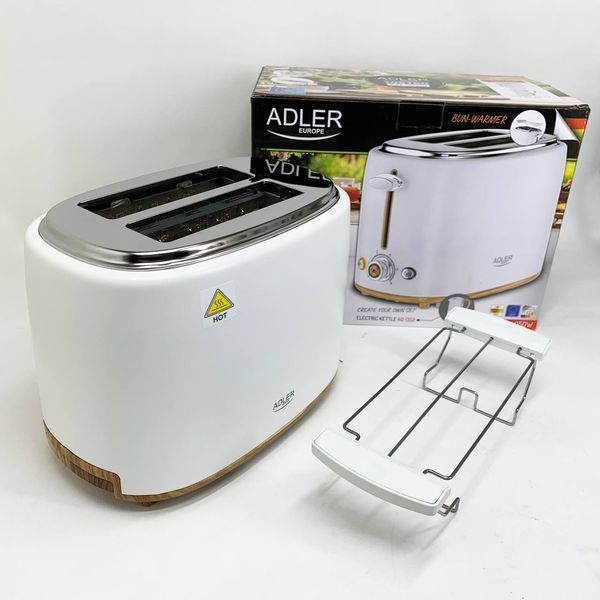 Тостер з решіткою для булочок Adler AD 3225, 6 рівнів обсмажування 950Вт 752642 фото