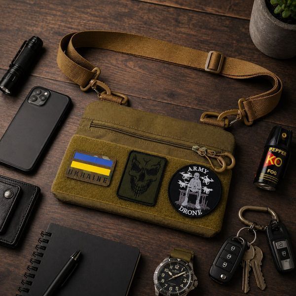 Сумка для патчей - через плечо мужская женская, водонепроницаемая Cordura 825385 фото