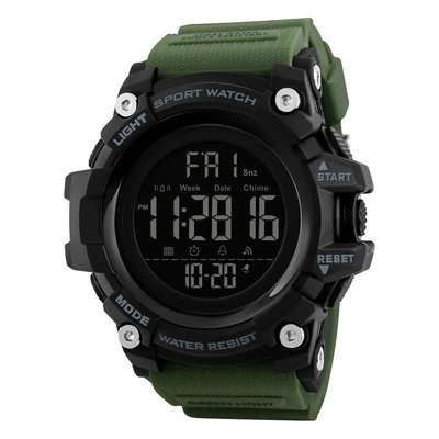 Годинник наручний чоловічий SKMEI 1384AG ARMY GREEN, годинник тактичний протиударний. Колір: зелений 340199 фото