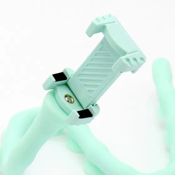 Гнучкий тримач для телефону з універсальними присосками Cute Worm Lazy Holder. Колір блакитний 140791 фото