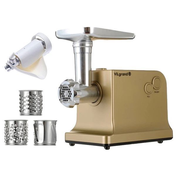 Мясорубка Vilgrand V221-PMG 2200Вт Gold 885627 фото