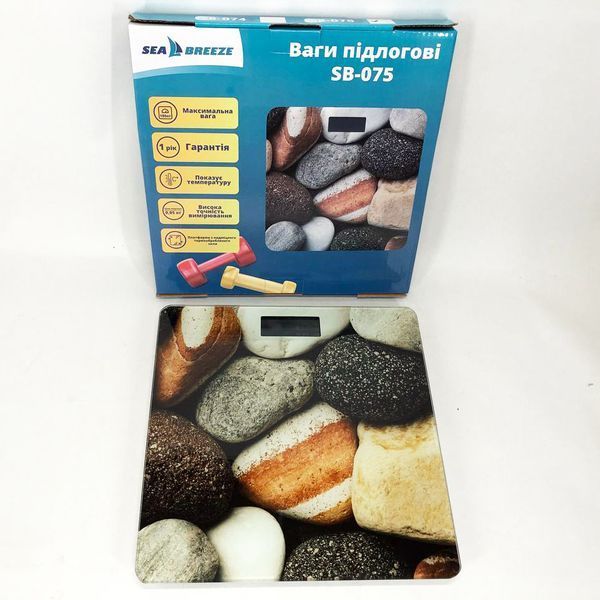 Весы напольные SeaBreeze SB-075, весы для взвешивания людей, весы электронные напольные 433933 фото