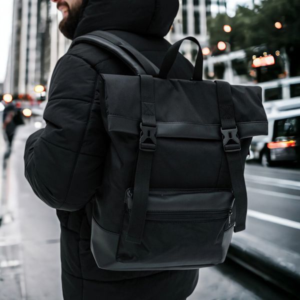 Рюкзак RollTop для ноутбука чоловічий і жіночий міський для подорожей Роллтоп 420521 фото