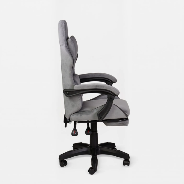 Комп'ютерне крісло для геймерів велюрове Virgo X27 Vortex Light Grey W001038 фото