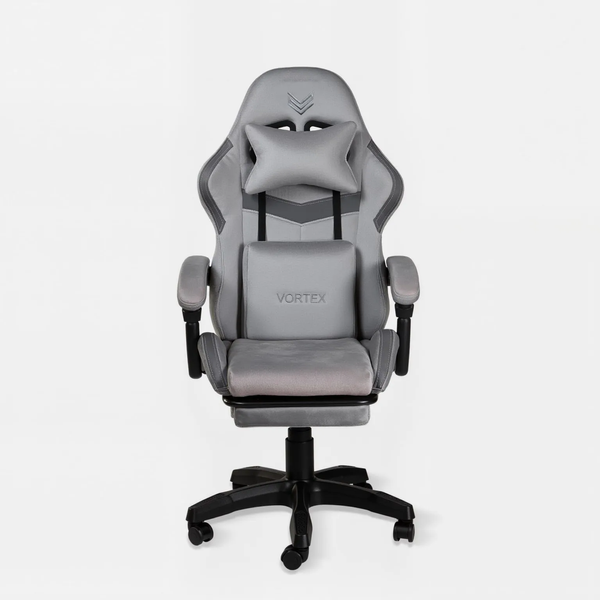 Комп'ютерне крісло для геймерів велюрове Virgo X27 Vortex Light Grey W001038 фото