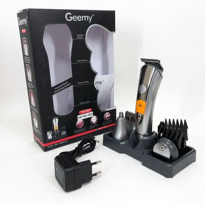 Набір для стрижки Pro Gemei (GM-580) тример 7в1 для стрижки волосся гоління бороди для носа та вух стайлер 298328 фото