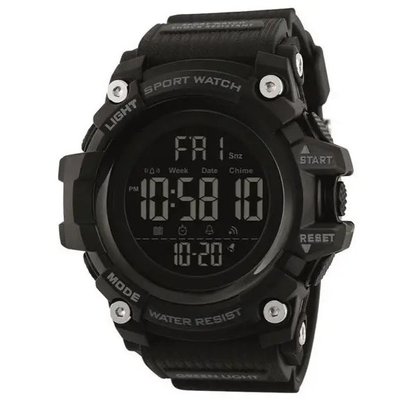 Годинник наручний чоловічий SKMEI 1384BK BLACK, водонепроникний чоловічий годинник. Колір: чорний 340222 фото