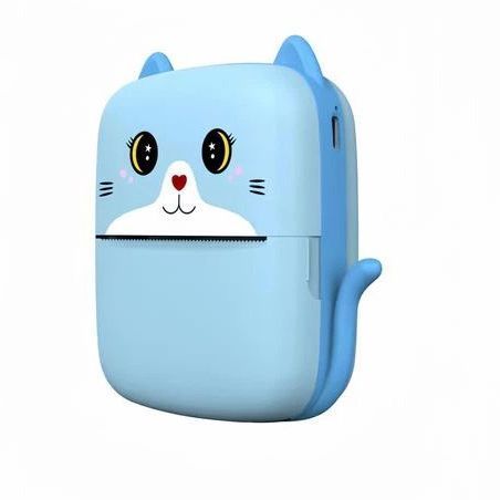 Портативный детский термопринтер с Bluetooth A8 Cat мини принтер для телефона Blue 741807 фото