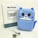 Портативный детский термопринтер с Bluetooth A8 Cat мини принтер для телефона Blue 741807 фото 2