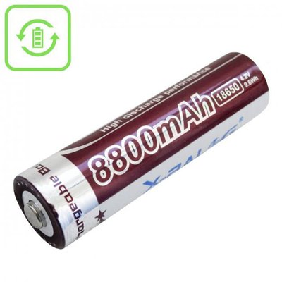 Літієвий акумулятор 18650 X-Balog 8800mAh 4.2V Li-ion літієва акумуляторна батарейка для ліхтариків 141792 фото