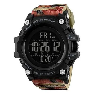 Годинник наручний чоловічий SKMEI 1384CMRD CAMOUFLAGE, фірмовий спортивний годинник. Колір: камуфляж 340223 фото