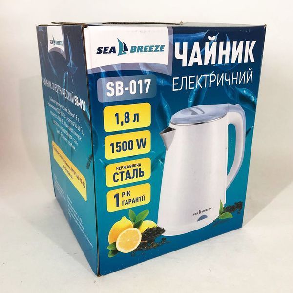 Электрочайник SeaBreeze SB-017 / 1,8 Л / стильный электрический чайник, чайник електро 254814 фото