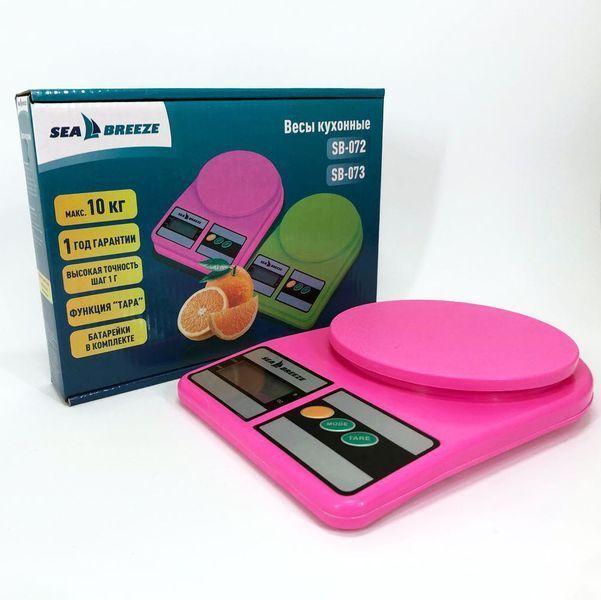 Весы кухонные SeaBreeze SB-072, Электрические кухонные весы, Точные кухонные весы. Цвет: розовый 433937 фото