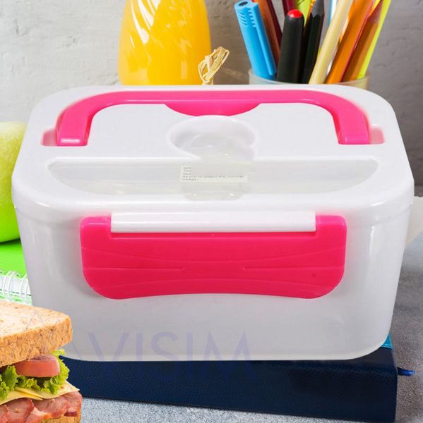 Ланч бокс с подогревом Lunch Box  220 V. Цвет: розовый 3350 фото