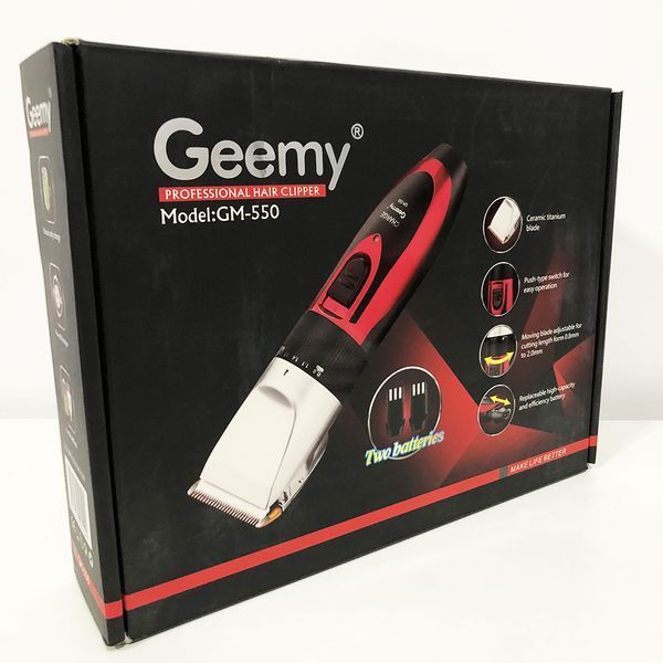 Професійна машинка для стрижки волосся GEMEI GM-550 з двома акумуляторами 6614 фото
