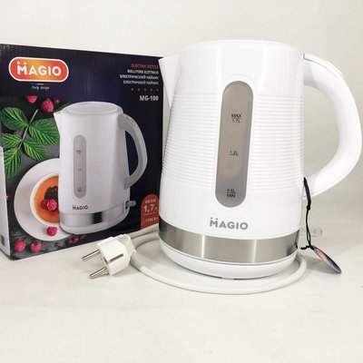 Електрочайник MAGIO MG-100, електронний чайник, чайник дисковий, гарний електричний чайник 254132 фото