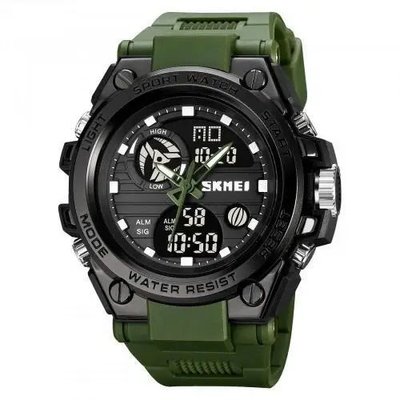 Годинник наручний чоловічий SKMEI 2031AG ARMY GREEN, годинник тактичний протиударний. Колір: зелений 341256 фото