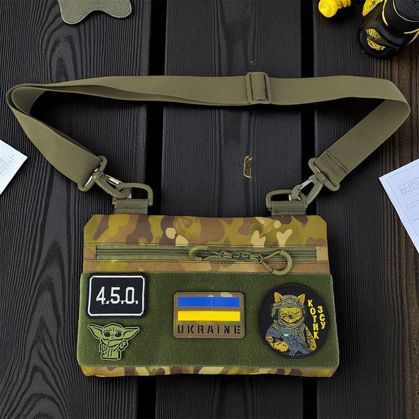 Молодежная сумка для патчей на плечо с 4 карманами multicam 716387 фото