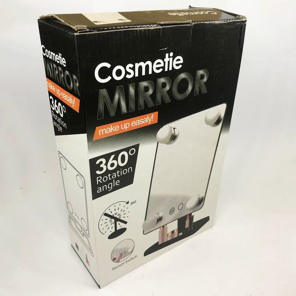 Настольное зеркало для макияжа Cosmetie mirror 360 Rotation Angel с подсветкой. Цвет: розовый 224533 фото