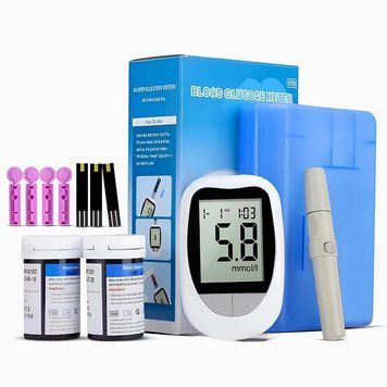 Аппарат для измерения сахара 50 тестов от батарейки Glucose Meter BY-100 для контроля уровня глюкозы в крови 794590 фото
