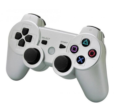 Ігровий бездротовий геймпад Doubleshock PS3/PC акумуляторний джойстик з функцією вібрації. Колір: білий 388591 фото