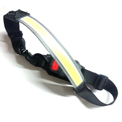 Ліхтарик налобний м'який акумуляторний XQ-T1C COB USB з червоними задніми вогнями 299259 фото
