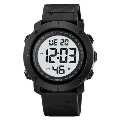 Годинник наручний чоловічий SKMEI 2122BKWT BLACK-WHITE, чоловічий тактичний годинник. Колір: чорний 341299 фото