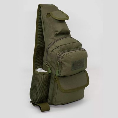 Тактична сумка через плече, однолямкова сумка універсальна колір Хакі ws93838 фото