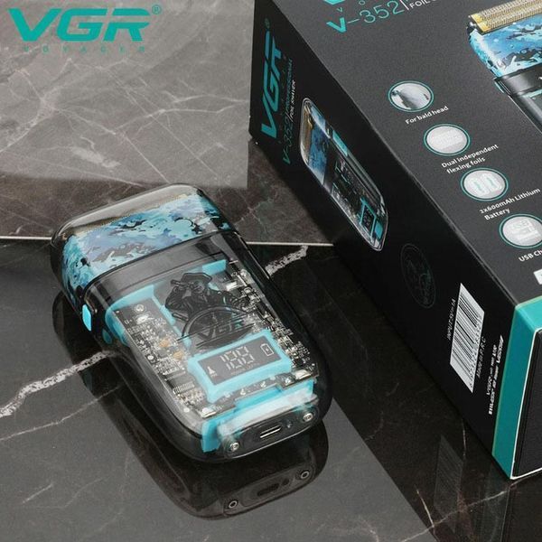 Акумуляторна чоловіча електробритва VGR V-352 для гоління бороди та вусів шейвер для ідеальної гладкості 559618 фото