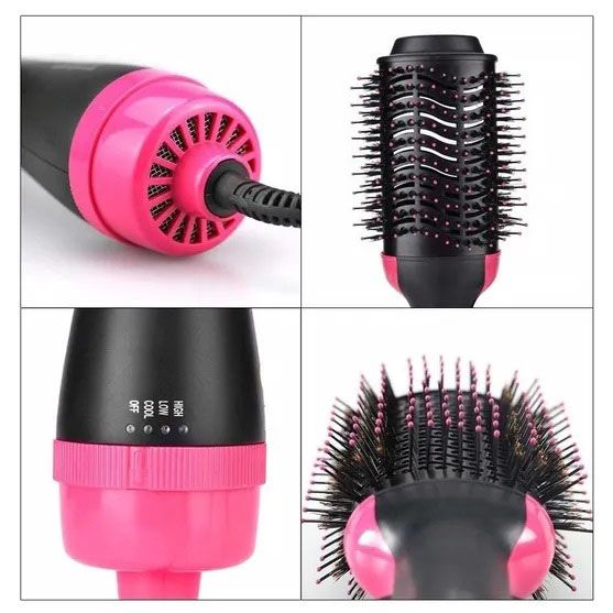 Фен Щетка расчёска 3в1 One step Hair Dryer 1000 Вт 3 режима выпрямитель для укладки волос стайлер с функцией ионизации 5842 фото