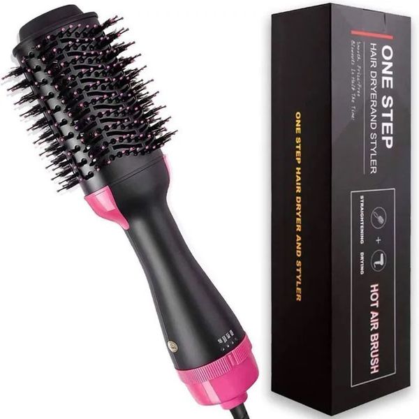 Фен Щетка расчёска 3в1 One step Hair Dryer 1000 Вт 3 режима выпрямитель для укладки волос стайлер с функцией ионизации 5842 фото