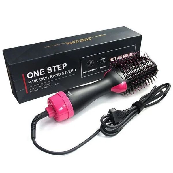 Фен Щетка расчёска 3в1 One step Hair Dryer 1000 Вт 3 режима выпрямитель для укладки волос стайлер с функцией ионизации 5842 фото