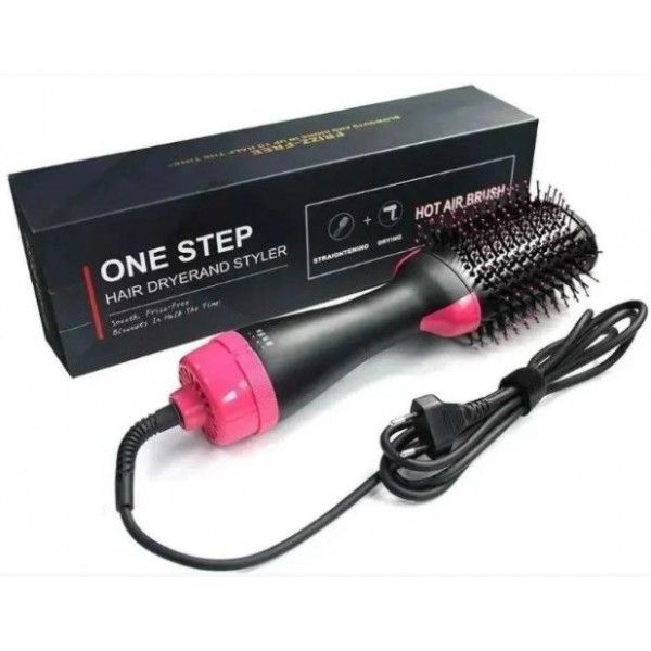 Фен Щетка расчёска 3в1 One step Hair Dryer 1000 Вт 3 режима выпрямитель для укладки волос стайлер с функцией ионизации 5842 фото