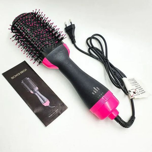 Фен Щетка расчёска 3в1 One step Hair Dryer 1000 Вт 3 режима выпрямитель для укладки волос стайлер с функцией ионизации 5842 фото