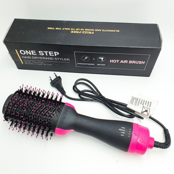 Фен Щетка расчёска 3в1 One step Hair Dryer 1000 Вт 3 режима выпрямитель для укладки волос стайлер с функцией ионизации 5842 фото