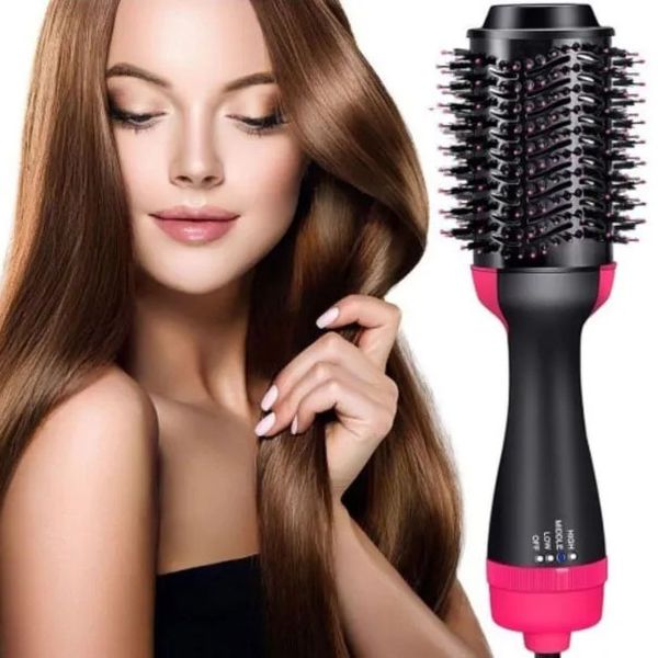 Фен Щетка расчёска 3в1 One step Hair Dryer 1000 Вт 3 режима выпрямитель для укладки волос стайлер с функцией ионизации 5842 фото