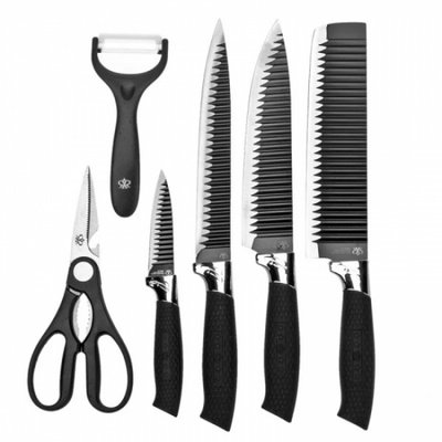 Набір кухонних ножів із сталі 6 предметів Genuine King-B0011 190157 фото