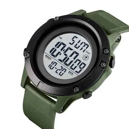 Часы наручные мужские SKMEI 1508AGWT ARMY GREEN-WHITE, Водонепроницаемые мужские часы. Цвет: зеленый 340328 фото