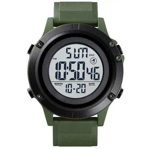 Часы наручные мужские SKMEI 1508AGWT ARMY GREEN-WHITE, Водонепроницаемые мужские часы. Цвет: зеленый 340328 фото