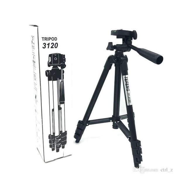Штатив для телефона и фотоаппарата Tripod 3120 PRO портативный трипод 0,35-1.02м высота. Цвет: черный 207823 фото