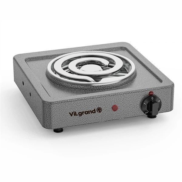 Плита настольная электрическая ViLgrand VHP161D Gray 1000Вт 739781 фото
