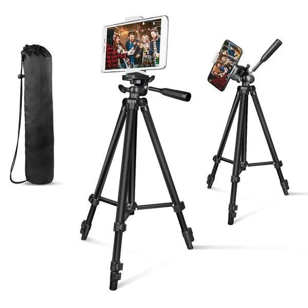 Штатив для телефона и фотоаппарата Tripod 3120 PRO портативный трипод 0,35-1.02м высота. Цвет: черный 207823 фото