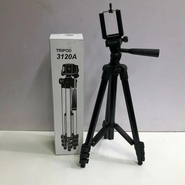 Штатив для телефона и фотоаппарата Tripod 3120 PRO портативный трипод 0,35-1.02м высота. Цвет: черный 207823 фото