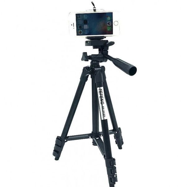 Штатив для телефона и фотоаппарата Tripod 3120 PRO портативный трипод 0,35-1.02м высота. Цвет: черный 207823 фото