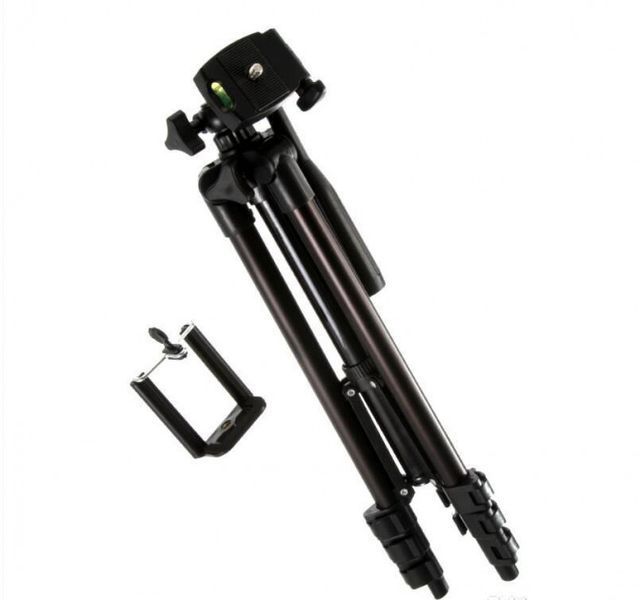 Штатив для телефона и фотоаппарата Tripod 3120 PRO портативный трипод 0,35-1.02м высота. Цвет: черный 207823 фото