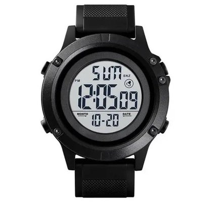 Годинник наручний чоловічий SKMEI 1508BKWT BLACK, годинник наручний електронний тактичний. Колір: чорний 340333 фото