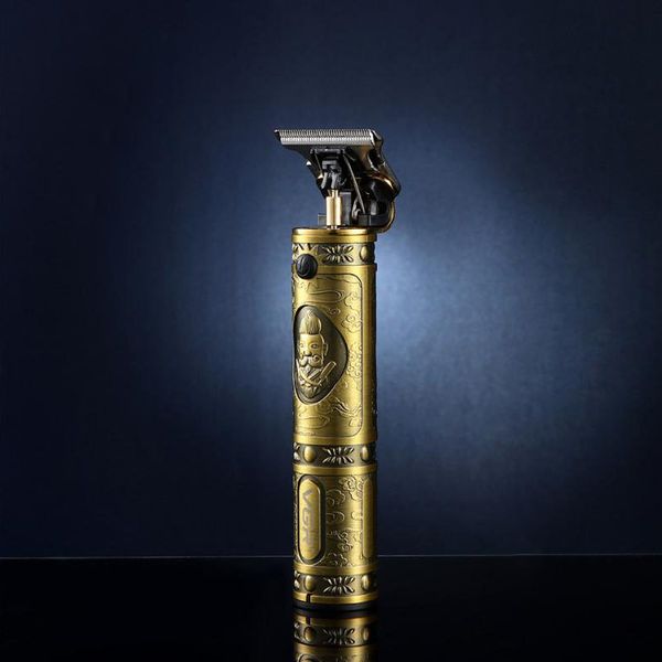 Професійна акумуляторна машинка-триммер для стрижки волосся, бороди, вусів VGR V-085 окантувальний тример з 3 насадками 141936 фото